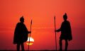 An illustration showing soldiers of the Roman Ninth Legion. Yayimages.