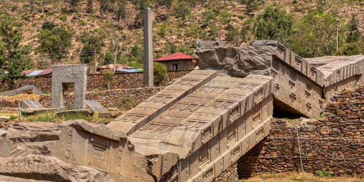 An obelisk belonging to the Lost Kingdom of Aksum