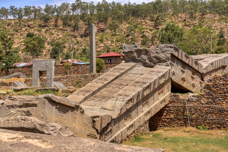 An obelisk belonging to the Lost Kingdom of Aksum