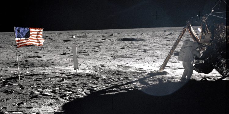 Apollo astronauts on the Moon