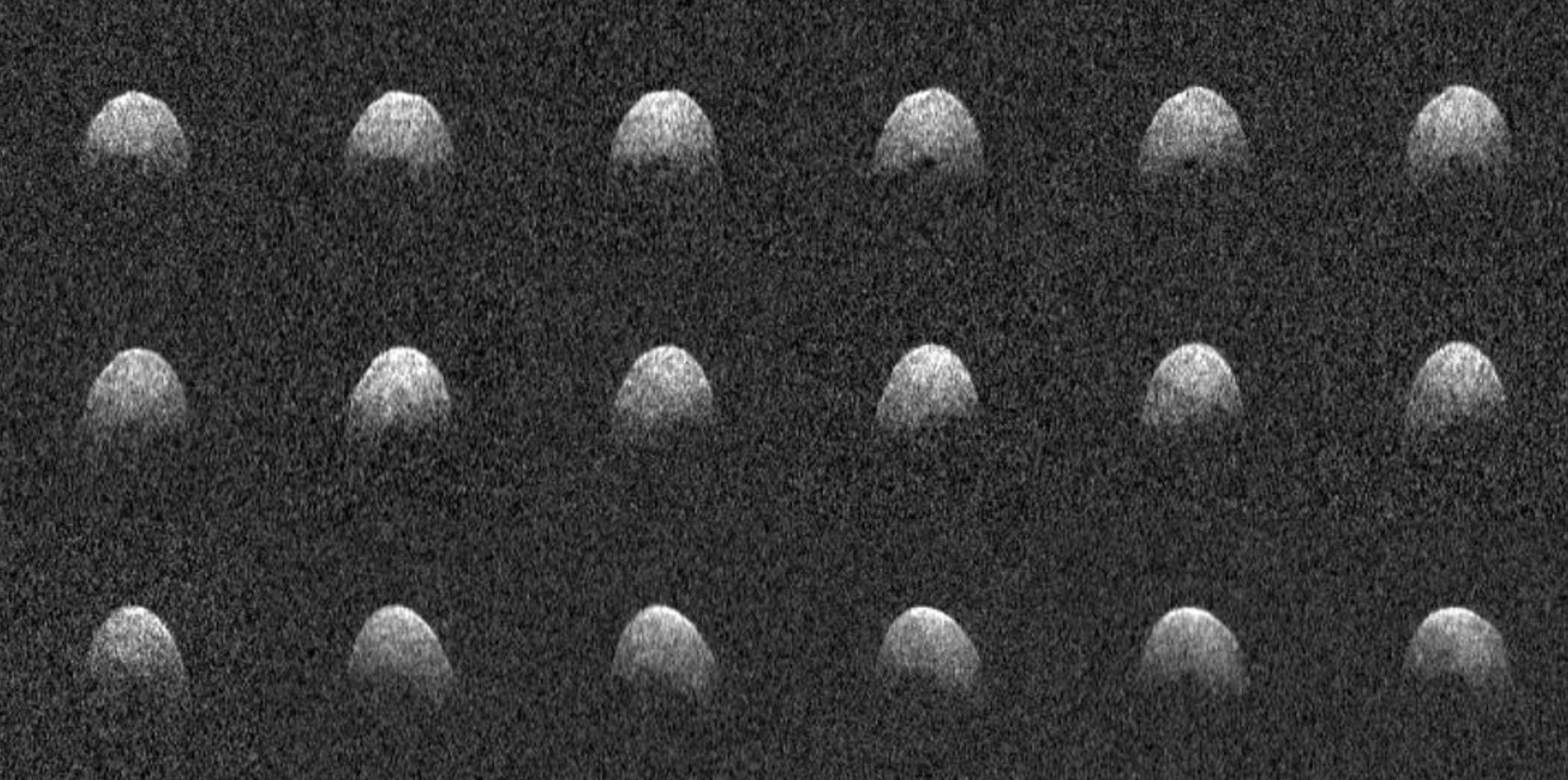 Collection of asteroid Phaethon images. Arecibo Observatory/NASA/NSF.
