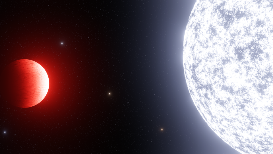 An illustration showing an exoplanet with Terbium. Image Credit: Bibiana Prinoth.