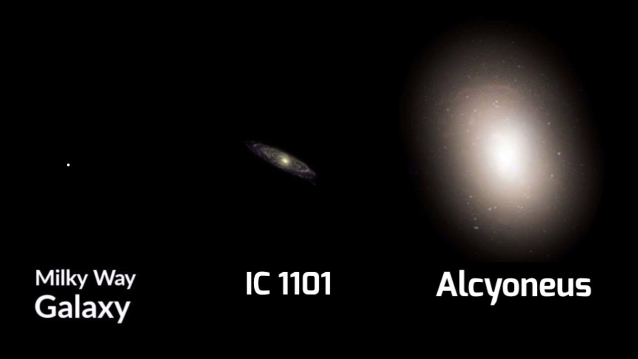 Illustration of the largest galaxy in the universe Alcyoneus.