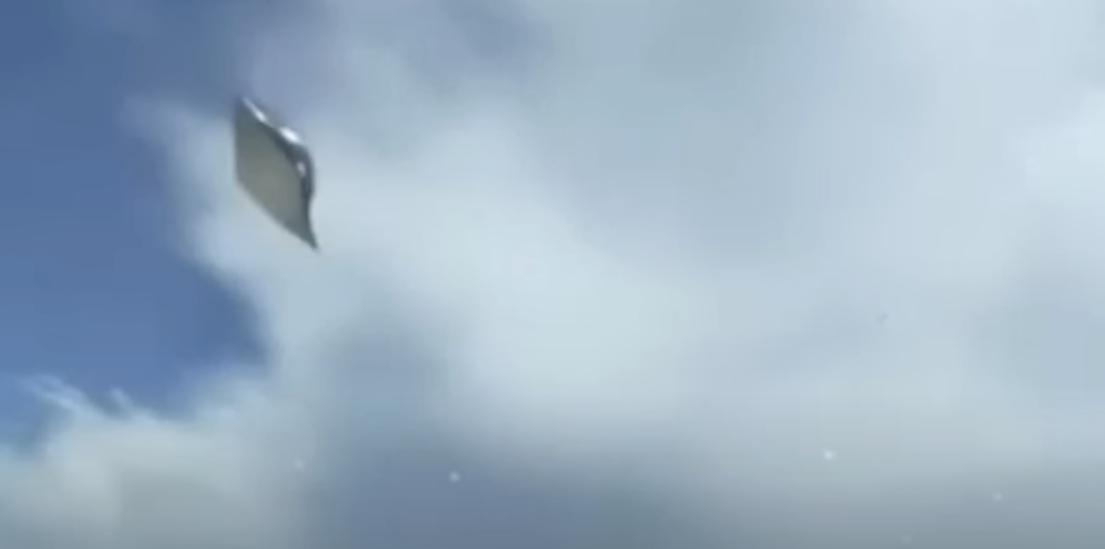 Screenshot from the YouTube video showing the UFO.