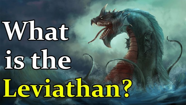 An annotated illustration of Leviathan from biblical and ancient Near Eastern tradition.