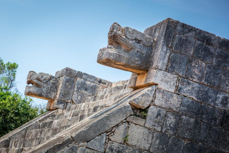 The pyramid of Kukulkan. ancient Maya.