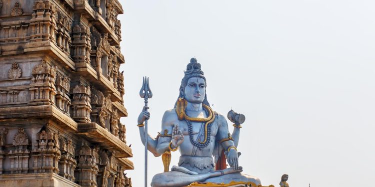 Lord Shiva Statue In Murudeshwar, Karnataka, India.