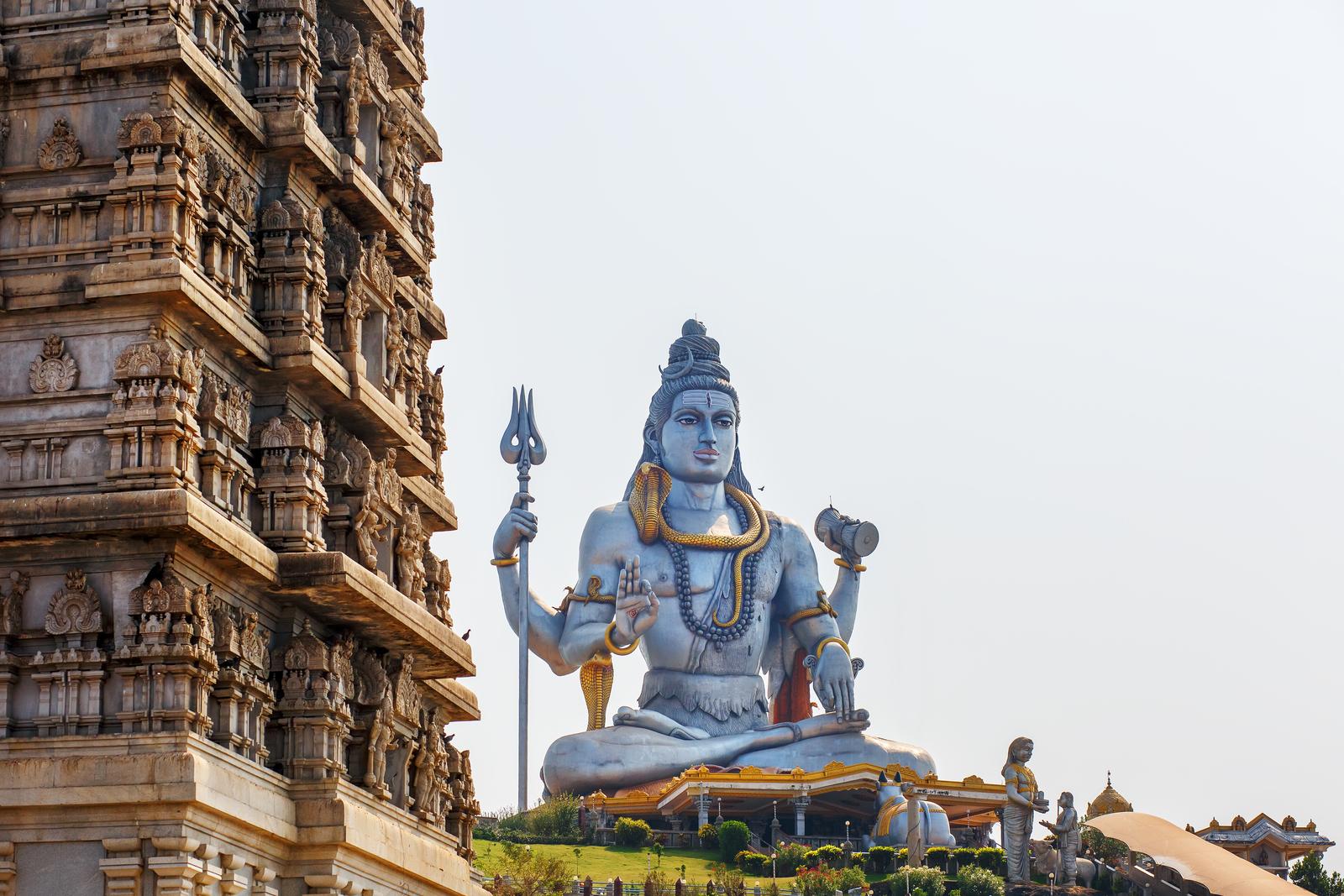 Lord Shiva Statue In Murudeshwar, Karnataka, India.