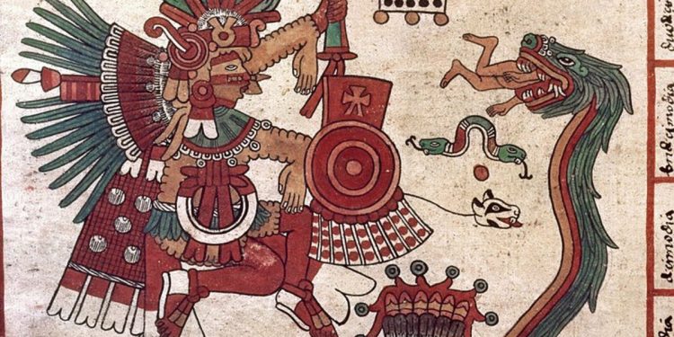 An ancient Aztec illustration.