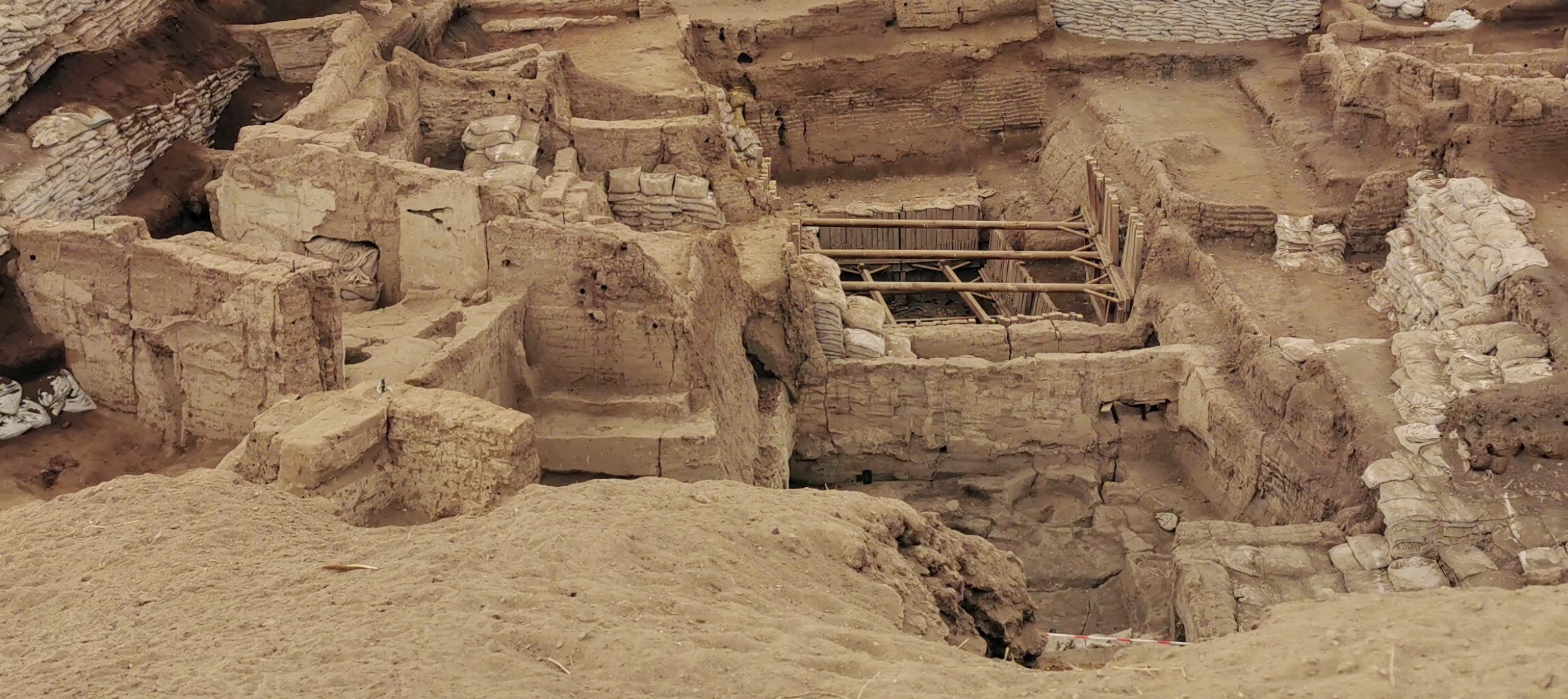 A photograph showing the remnants of Catalhoyuk.