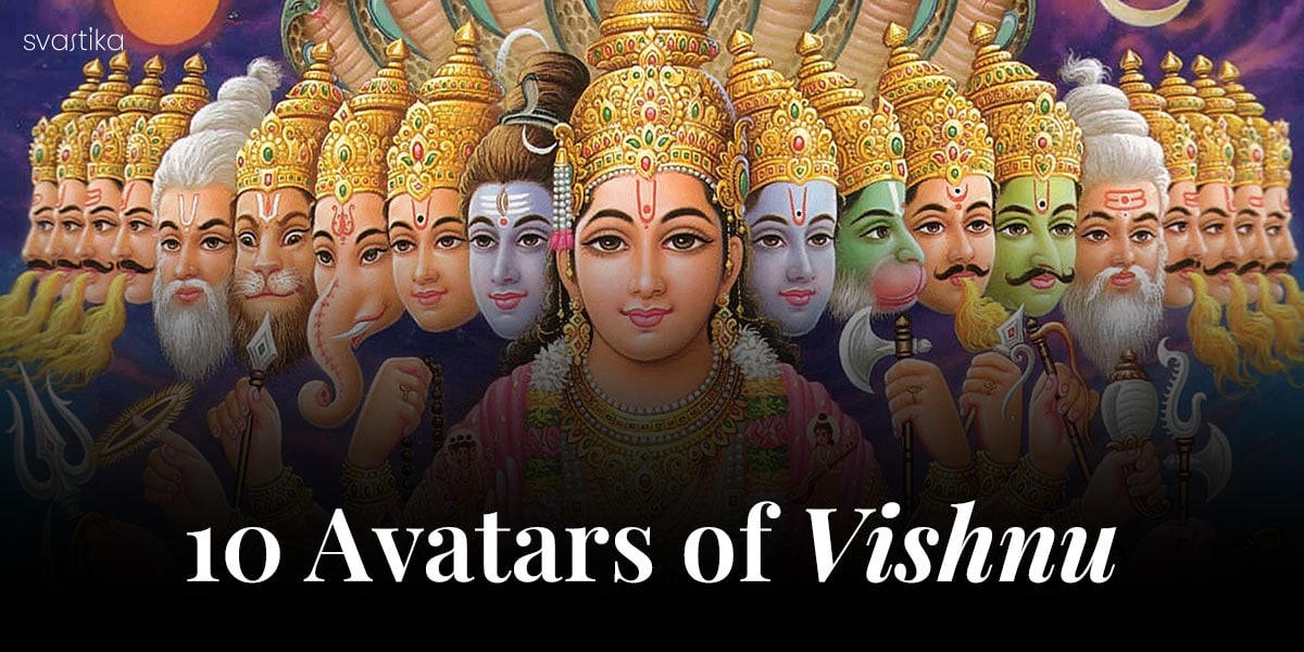 An illustration of the Avatars of Vishnu. https://svastika.in/