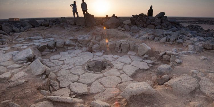 The Natufian culture. This image shows part of their settlement.