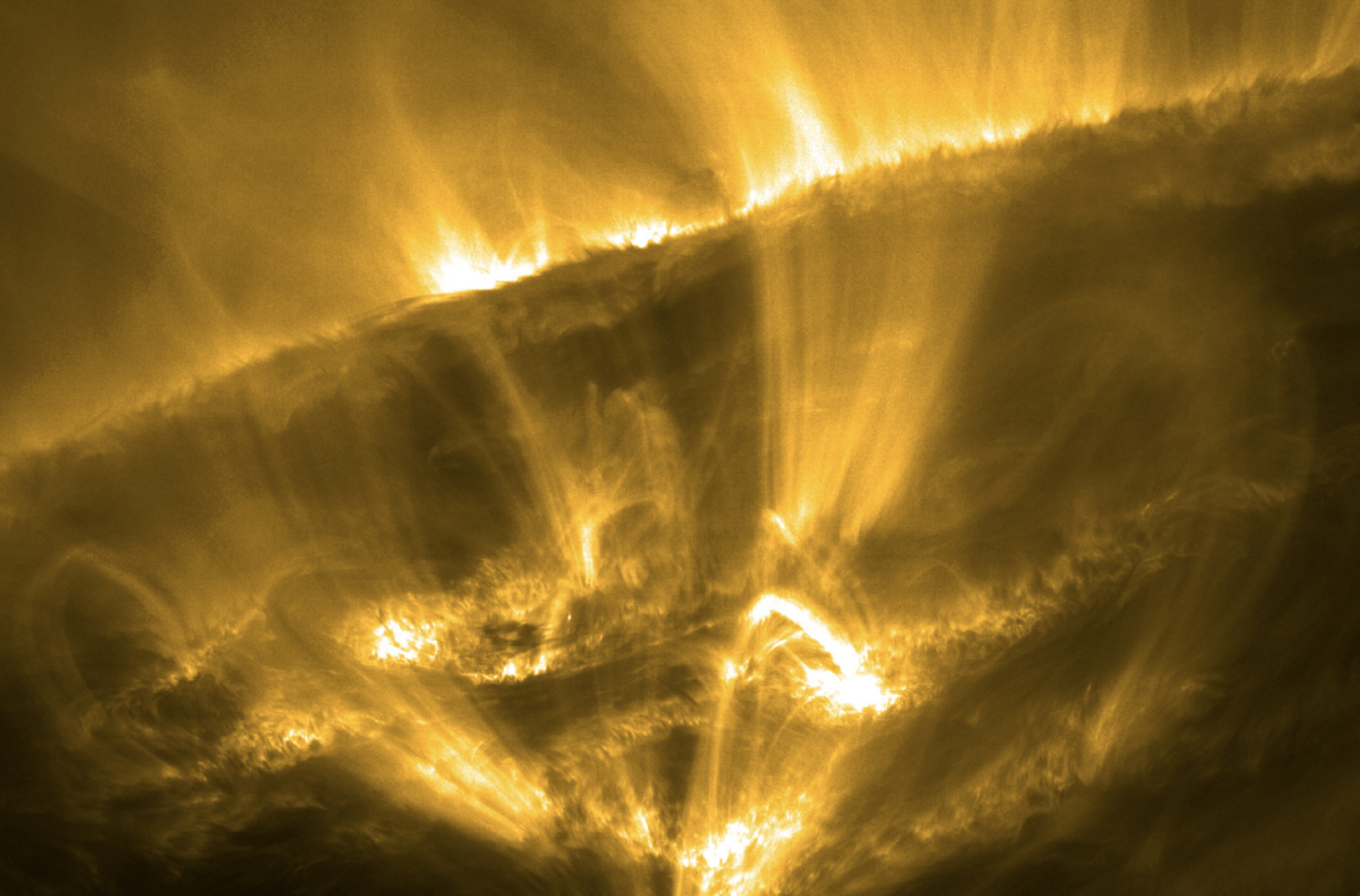 Shooting Stars Detected in the Sun's Corona. Image Credit: ESA/Solar Orbiter EUI/HRI.