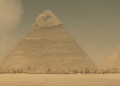 Did Napoleon really shoot at the pyramids at Giza? A screenshot from the trailer Napoleon. Image Credit: Youtube.