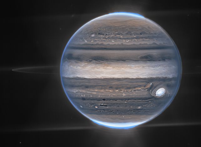 Jupiter as seen by the James Webb Space Telescope. Credit: JWST. (NASA, ESA, CSA, STScI).
