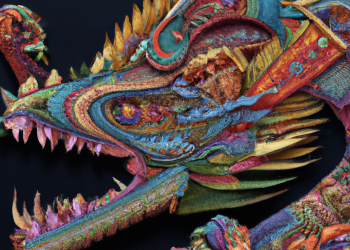 An illustration of Quetzalcoatl