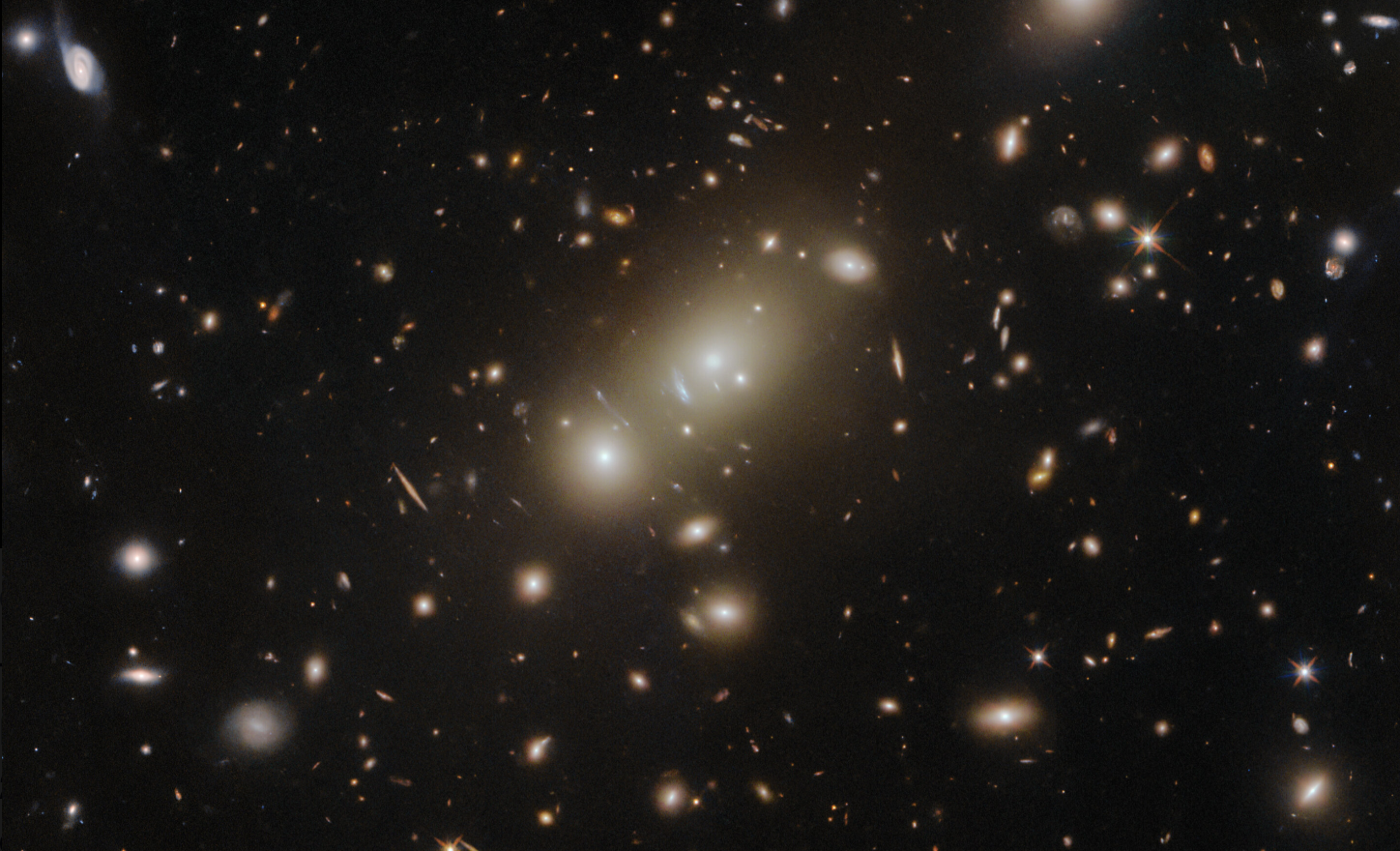Cropped photo of Abell 3322. Credit: ESA/Hubble & NASA, H. Ebeling.