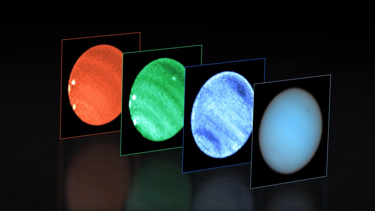 Different views of Neptune. ESO/P. Irwin et al.