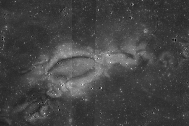 This is a Lunar Reconnaissance Orbiter Wide Angle Camera image of Reiner Gamma. Wikimedia Commons.