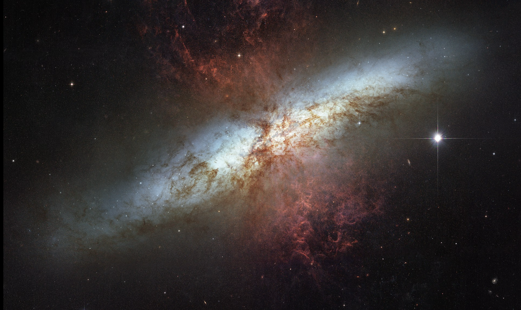 starburst galaxy, Messier 82 (M82)
