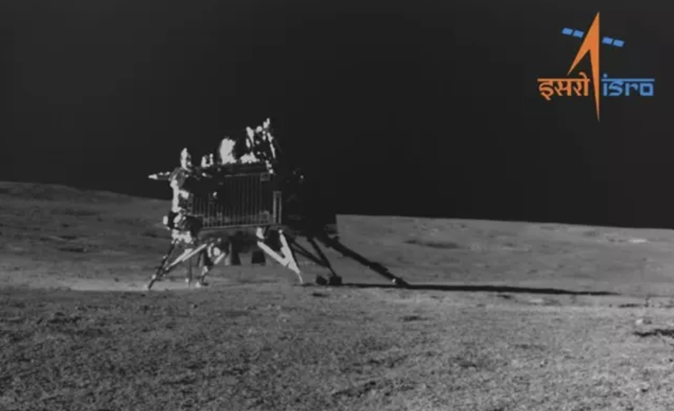 A photograph of the Vikram lander