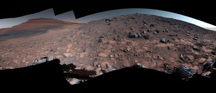 Curiosity Panorama on Mars. NASA/JPL-Caltech/MSSS.