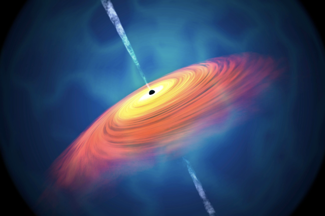 Illustration of a supermassive black hole