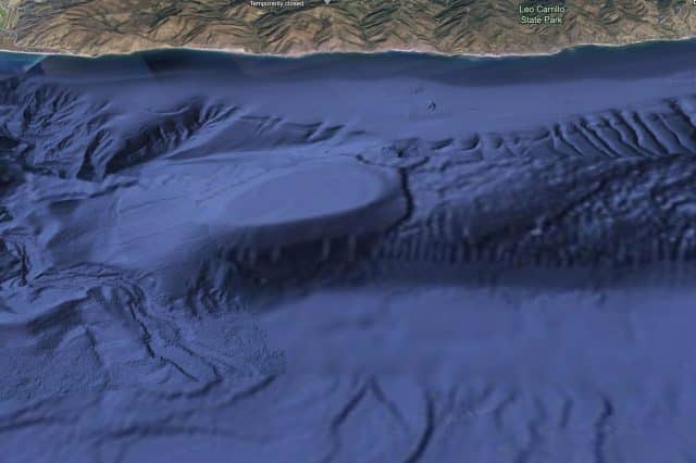 A google Earth image of the alleged base. Credit: Curiosmos- Google Earth.