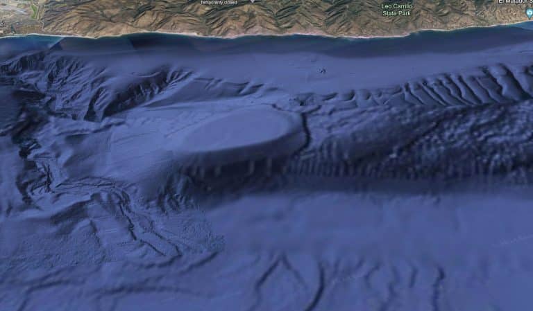 A google Earth image of the alleged base. Credit: Curiosmos- Google Earth.