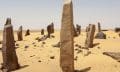 These ancient astronomical observatories are older than the pyramids. A photograph showing the stones of Nabta Playa.