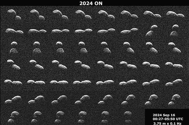 A composition of images showing Near-Earth asteroid 2024 ON. Credit: NASA/JPL.