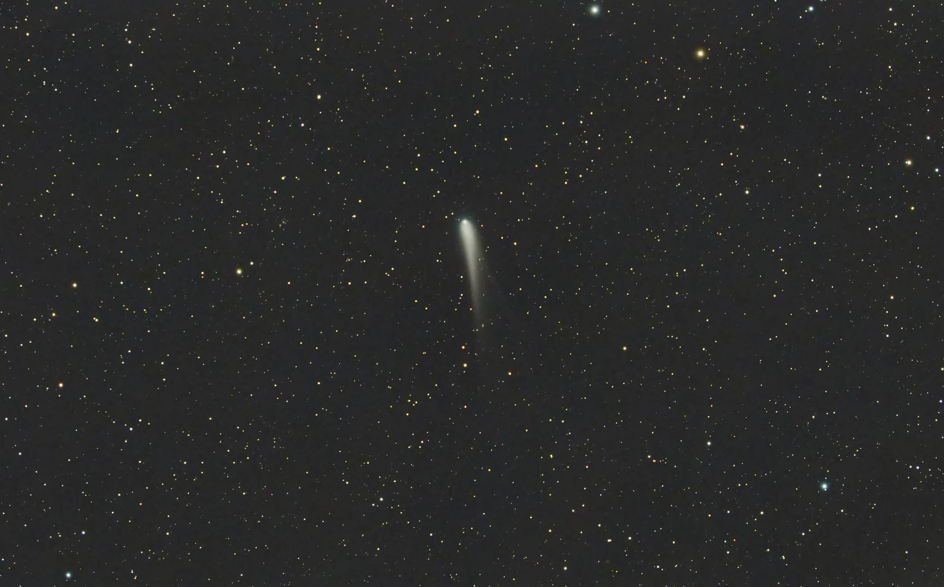 Captured back in July, Comet C/2023 A3 (Tsuchinshan–ATLAS) shines brilliantly. Image Credit: Dominique Dierick, Flickr (CC BY-NC-ND 2.0)