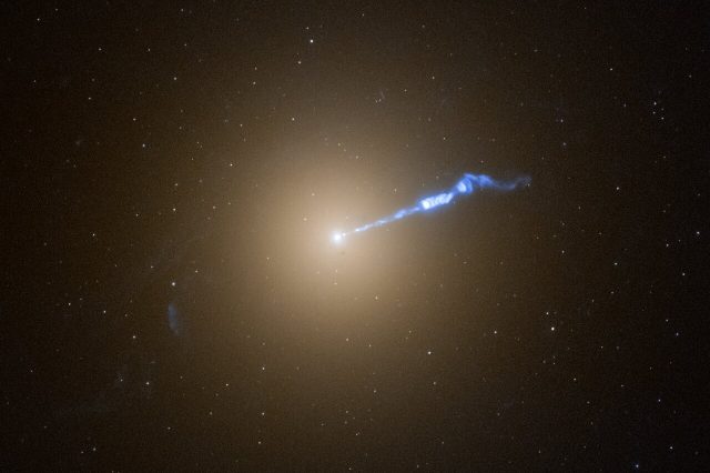 An image of the M87 galaxy captured by Hubble. Credit: NASA, ESA, A. Lessing (Stanford University), E. Baltz (Stanford University), M. Shara (American Museum of Natural History), J. DePasquale (Space Telescope Science Institute).