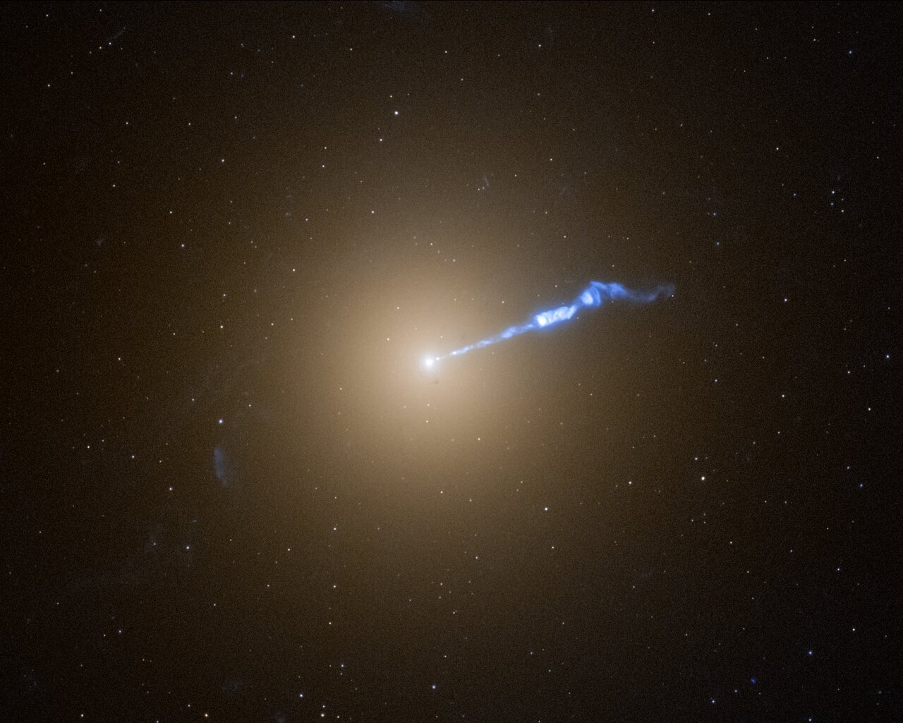 An image of the M87 galaxy captured by Hubble. Credit: NASA, ESA, A. Lessing (Stanford University), E. Baltz (Stanford University), M. Shara (American Museum of Natural History), J. DePasquale (Space Telescope Science Institute).