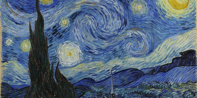 Starry Night by Van Gogh. Wikimedia commons.