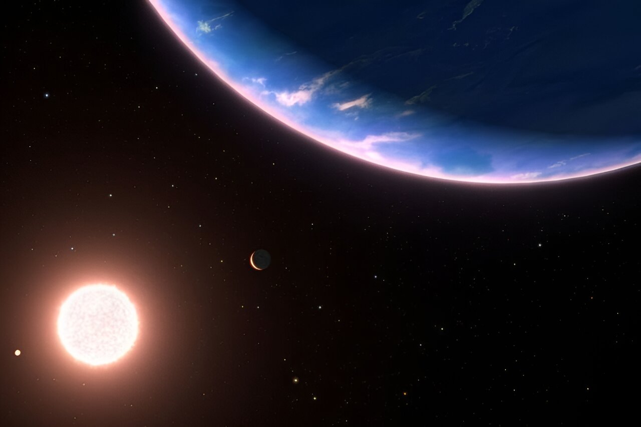 Illustration of the exoplanet. Credit: NASA, ESA, Leah Hustak (STSCI), Ralf Crawford (STSCI).