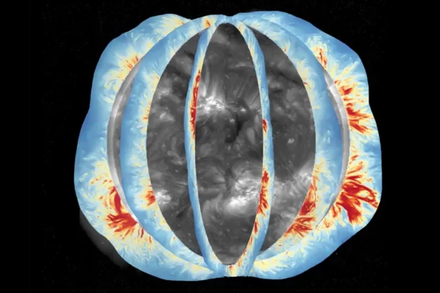 The newly developed observatory is capable of continuously mapping the magnetic field of the Sun's corona, even as the Sun completes its rotation. Image courtesy of Zihao Yang.