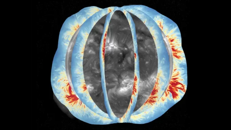 The newly developed observatory is capable of continuously mapping the magnetic field of the Sun's corona, even as the Sun completes its rotation. Image courtesy of Zihao Yang.