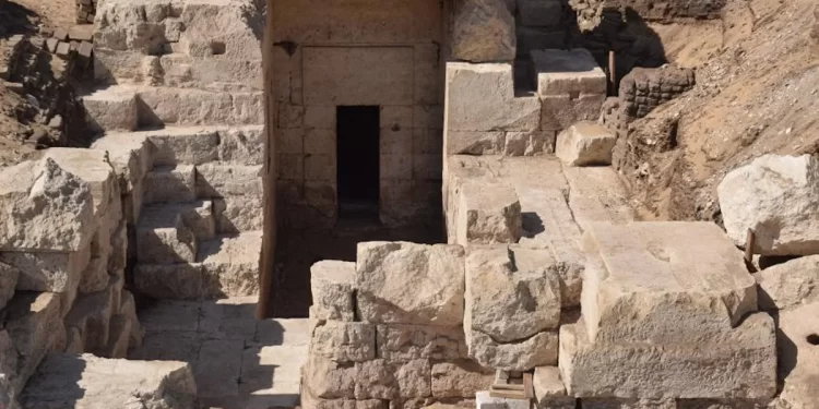 A view of the newly found temple. Image credit: Marcus Müller, Athribis Project.