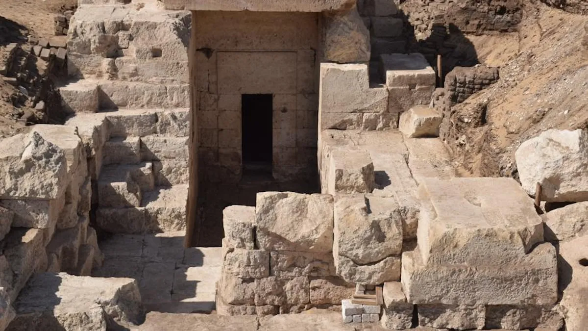 A view of the newly found temple. Image credit: Marcus Müller, Athribis Project.