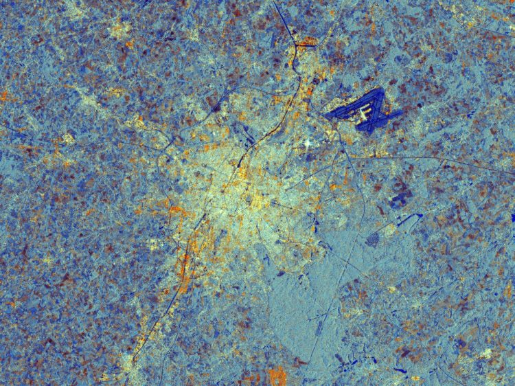 Brussels, Belgium, as seen through Sentinel-1C's radar lens. Credit: Modified Copernicus Sentinel data (2024), processed by ESA.