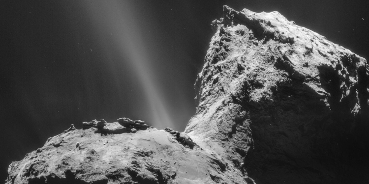 Captured by the European Space Agency’s Rosetta spacecraft on January 31, 2015, Comet 67P/Churyumov-Gerasimenko is immortalized in this striking image. Image Credit: ESA/Rosetta/NAVCAM – CC BY-SA IGO 3.0.