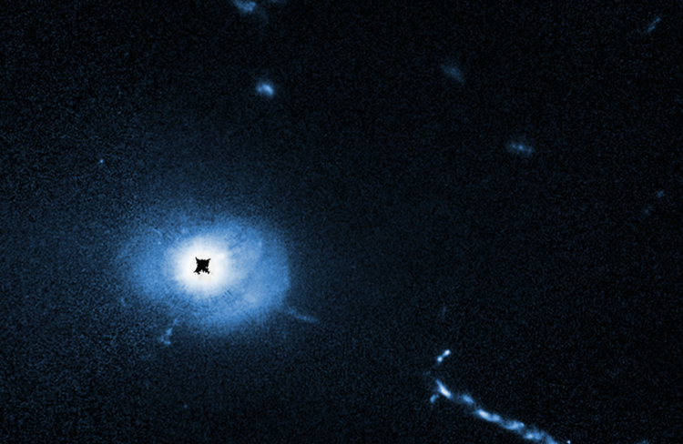 Hubble view of Quasar. Credits: NASA, ESA, Bin Ren (Université Côte d’Azur/CNRS); Acknowledgment: John Bahcall (IAS); Image Processing: Joseph DePasquale (STScI).