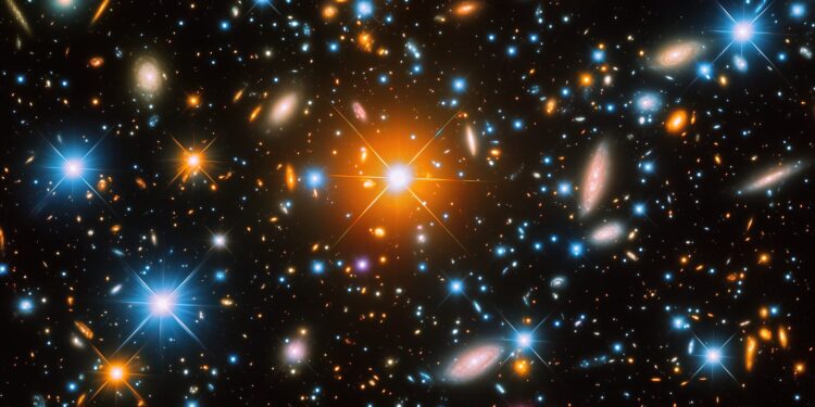 An illustration of galaxies. Curiosmos.