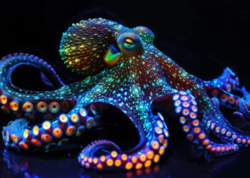 A photograph of a colorful octopus. YAYIMAGES/Curiosmos.