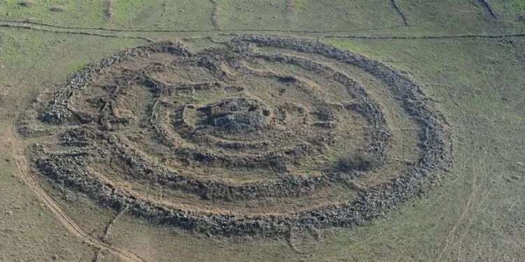 An aerial view of the so-called Wheel of Ghosts. Image Credit: Abraham Graicer, Wikimedia Commons. CC 4.0.