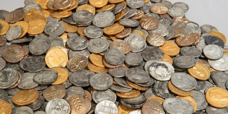 A treasure trove of over 400 first-century A.D. coins has been unearthed in the Netherlands. (Image credit: National Museum of Antiquities of the Netherlands).