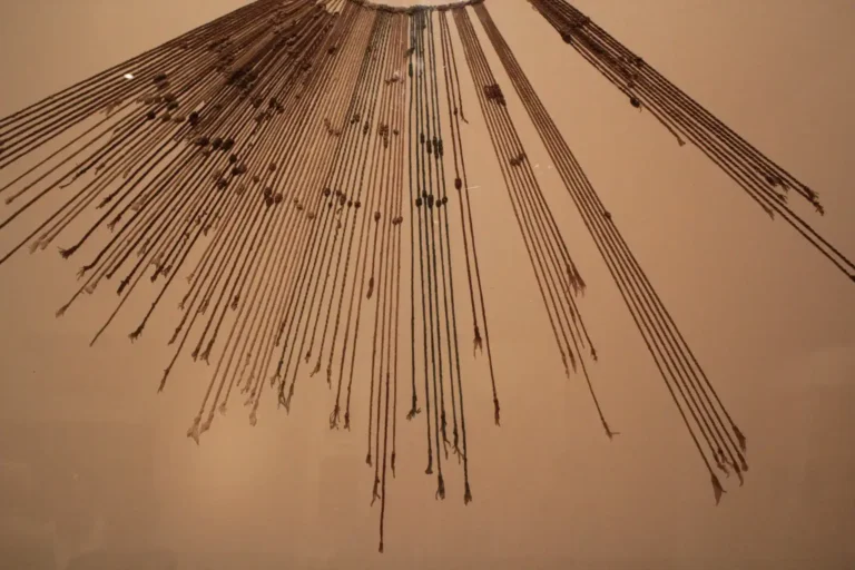 Inca quipu writing. An edxample of what Quipu look like. Wikimedia Commons.