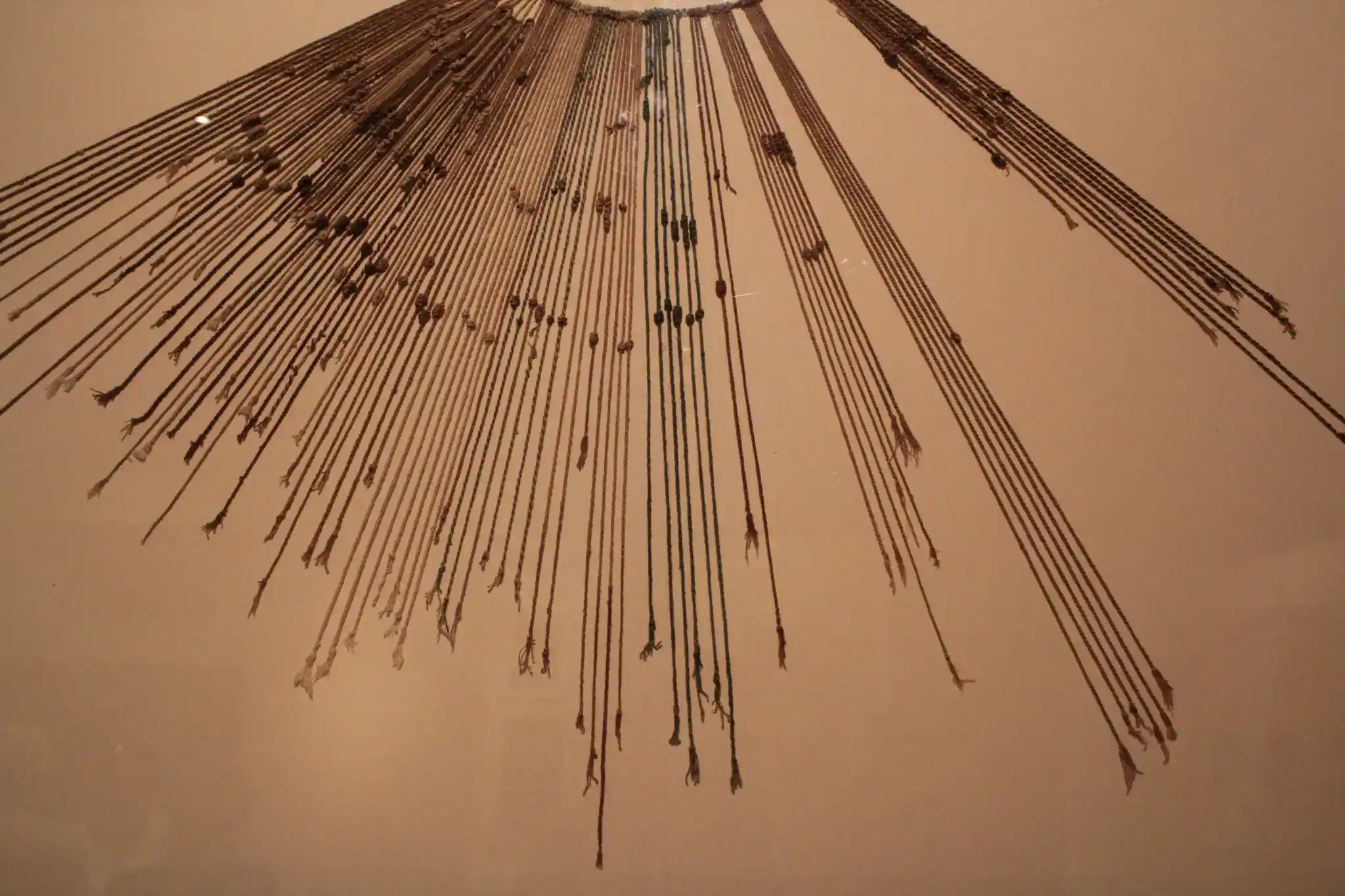 Inca quipu writing. An edxample of what Quipu look like. Wikimedia Commons.