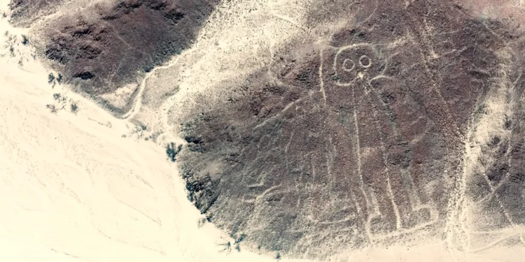 Anaerial view of the Nazca Lines Astronaut.
